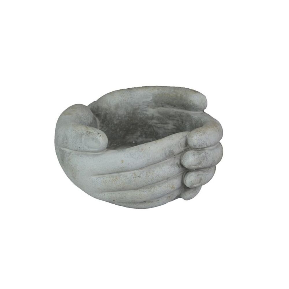 5.75-Inch Diameter Concrete Helping Hands Mini Planter and Candle Holder